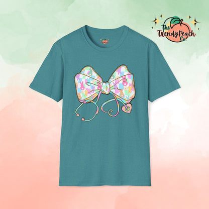 Nurse Peeps Bow- Themed Easter Graphic Tee