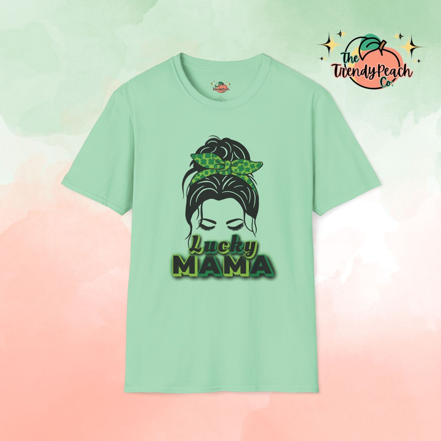 Lucky Mama Girl Aesthetic St. Patrick's Day Graphic Tee