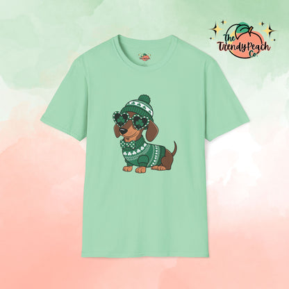 Lucky Dachshund St. Patrick's Day Graphic Tee