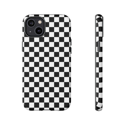 Black & White Checkered Dual Layer Phone Case