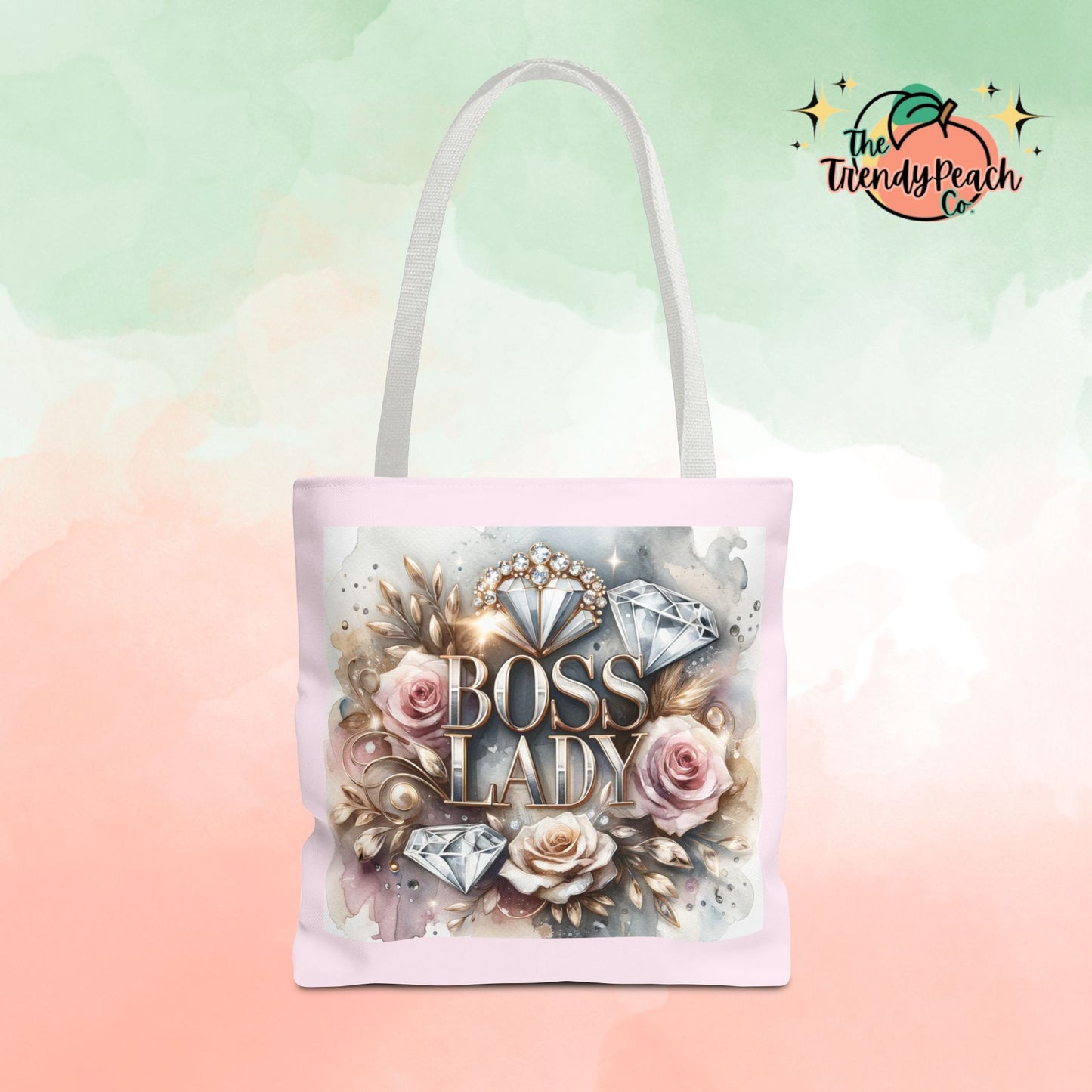 Boss Lady Diamond Floral Tote Bag