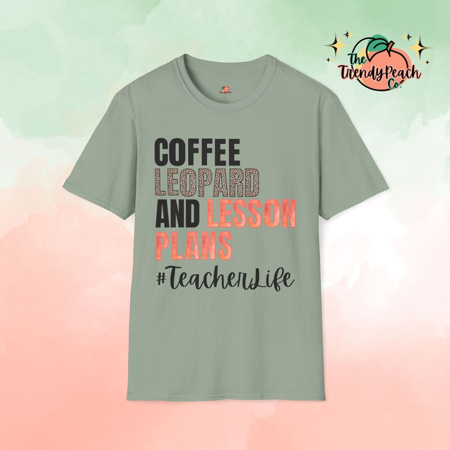 Coffee Leopard & Lesson Plans Graphic Tee