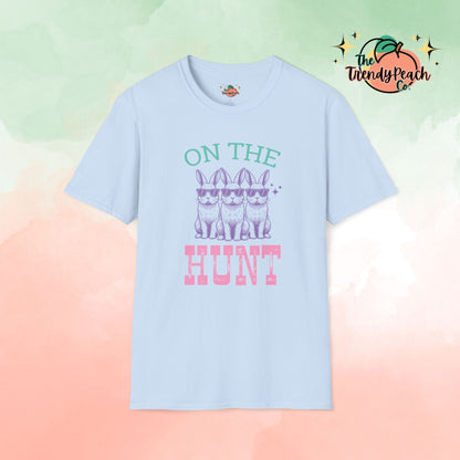 On The Hunt Cool Bunny Easter Graphic Tee