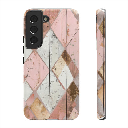 Rustic Gold And Pink Dual Layer Phone Case