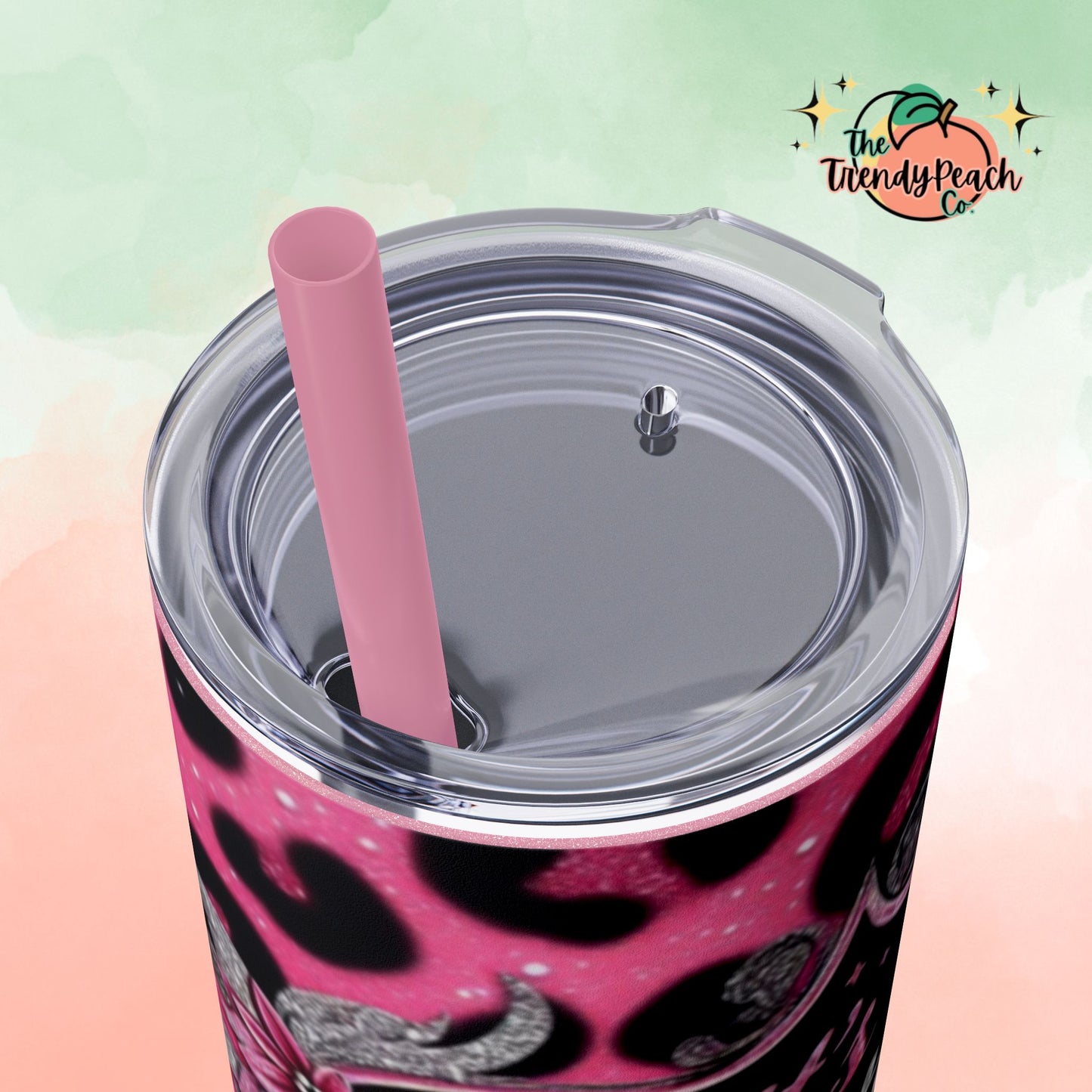 It's A Beautiful Day To Leave Me Alone Pink Leopard 20z Tumbler with Straw