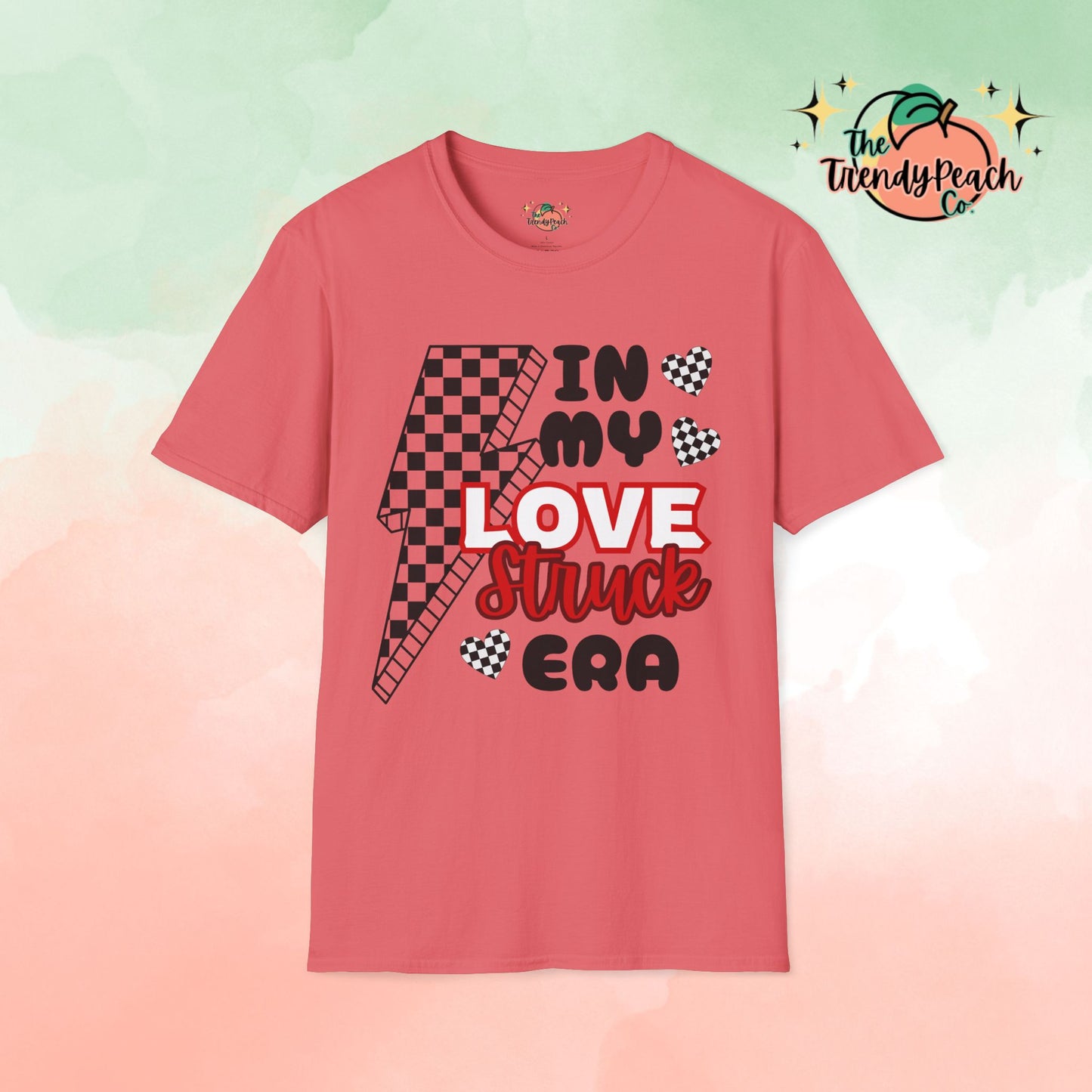 Love Struck Checkered Valentines Day Graphic Tee