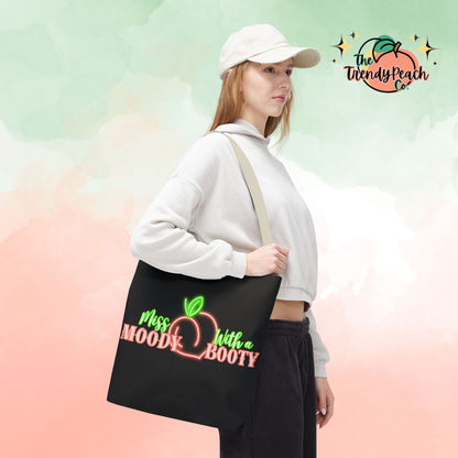 Miss Moody With A Booty Neon Peach Tote Bag