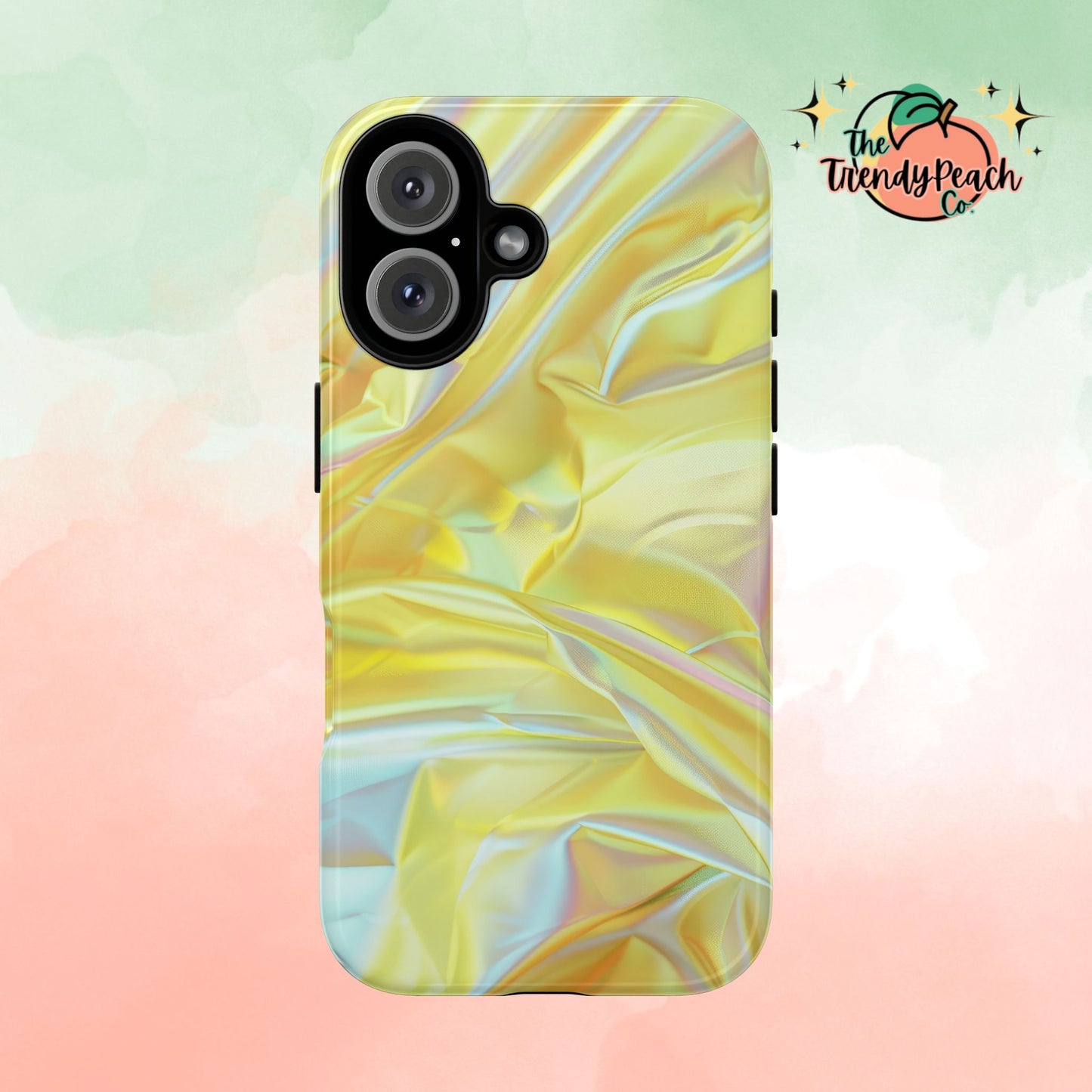 Yellow Pastel Hologram Dual Layer Phone Case