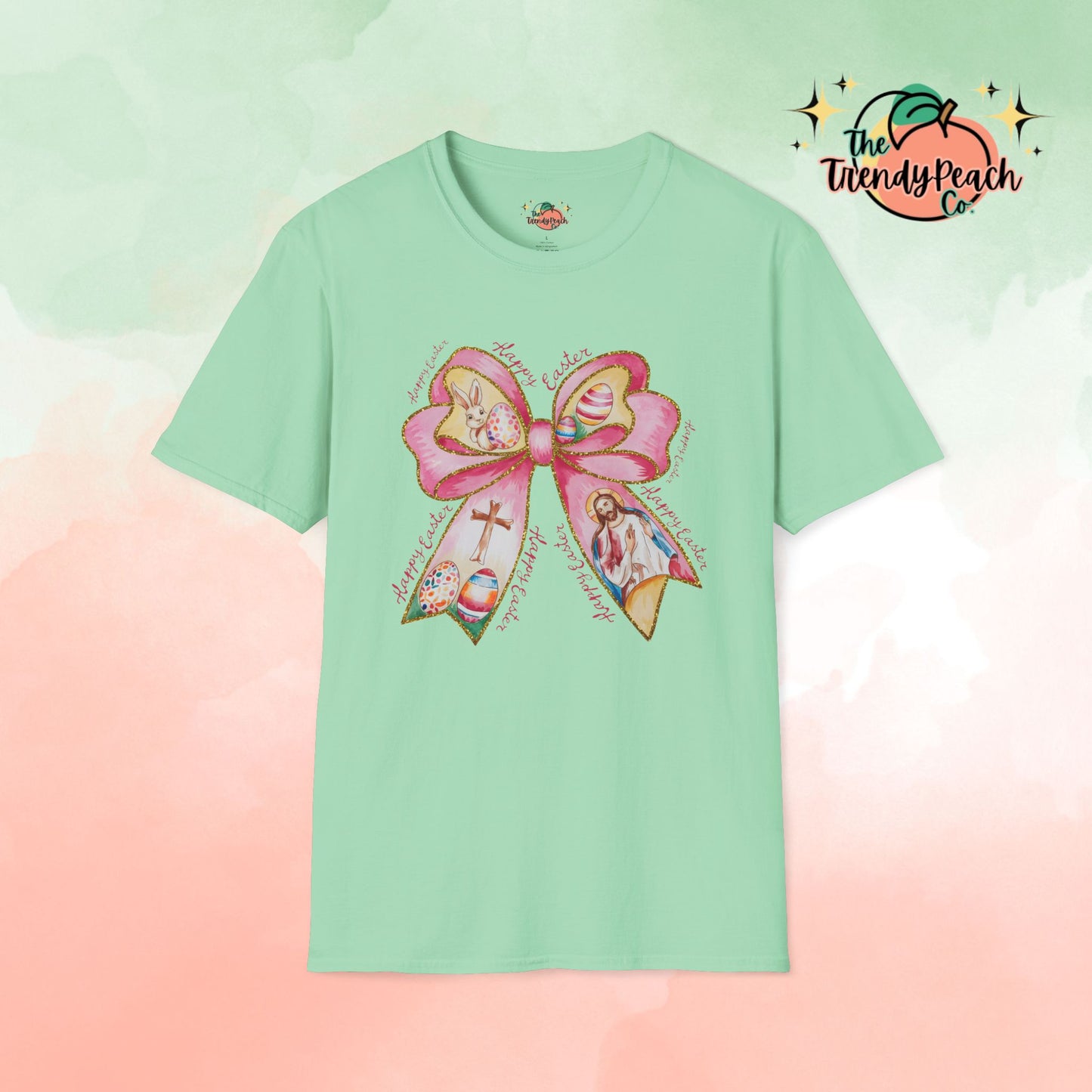 Easter-Themed Christian Bow Easter Graphic Tee