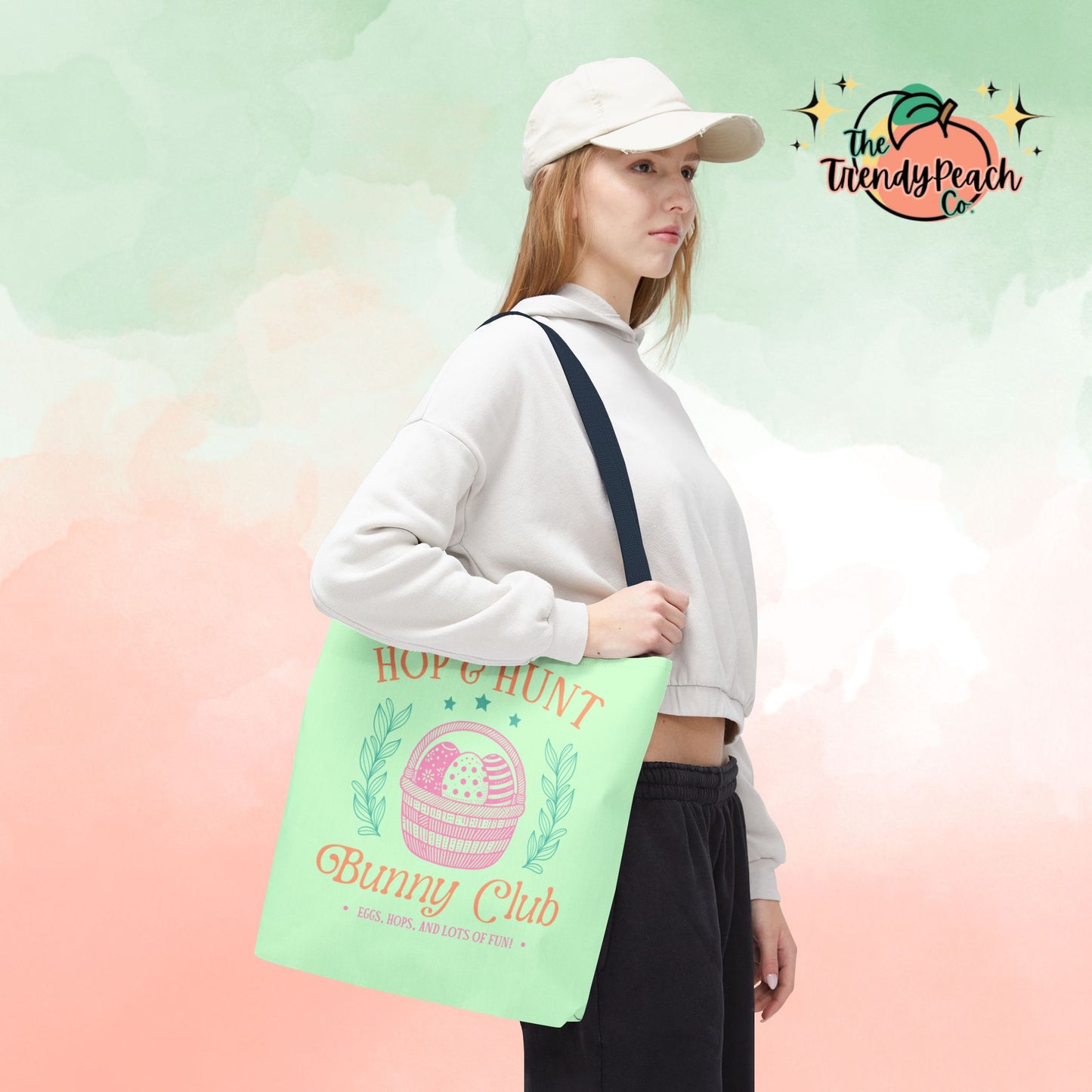 Hop & Hunt Bunny Club Easter Tote Bag