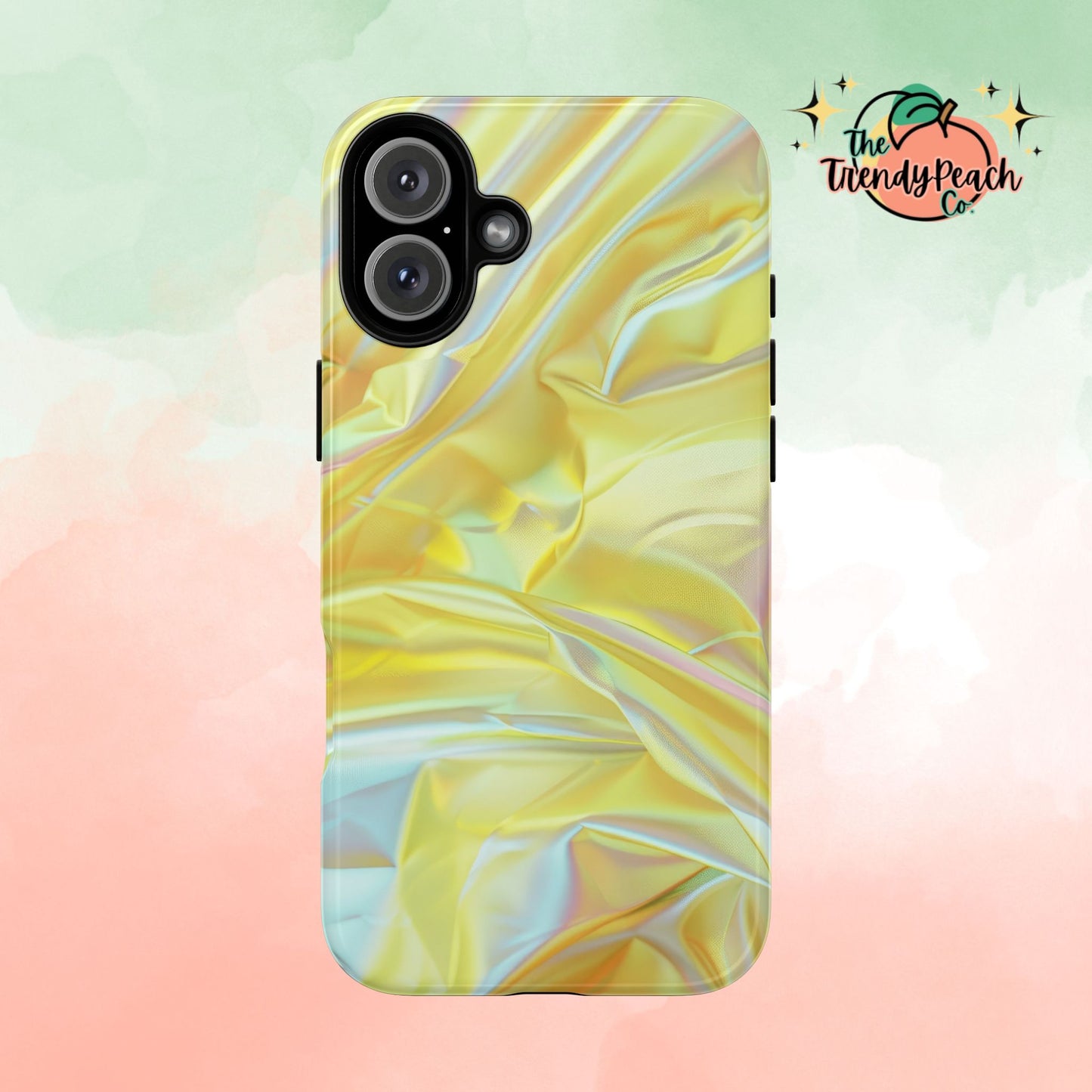 Yellow Pastel Hologram Dual Layer Phone Case