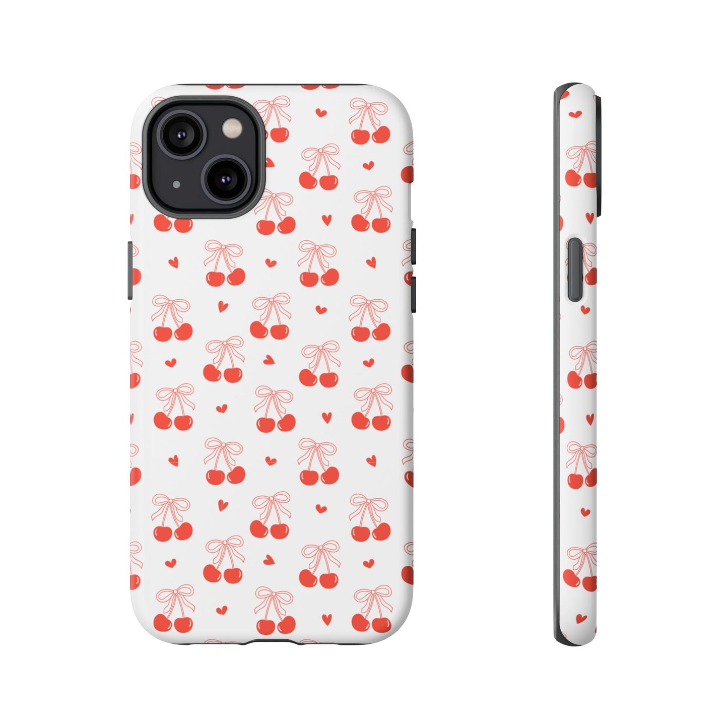 Cherry Bow & Hearts Dual Layer Phone Case