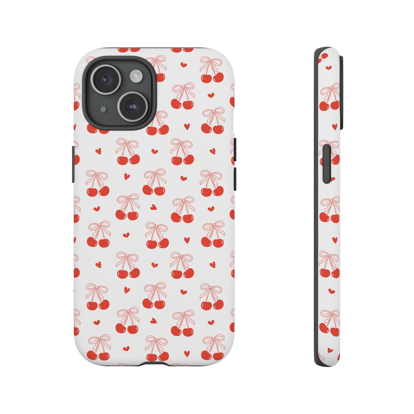 Cherry Bow & Hearts Dual Layer Phone Case