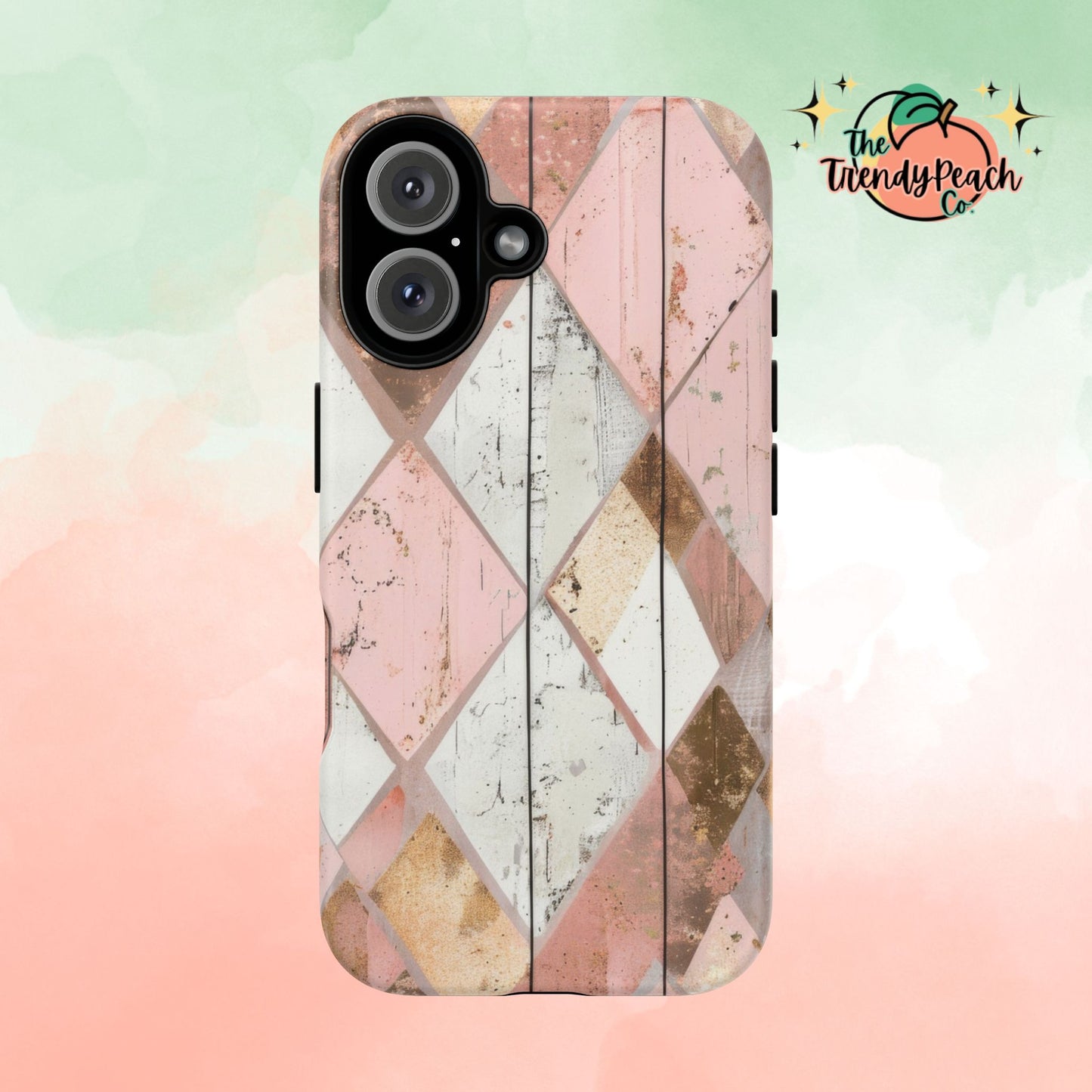 Rustic Gold And Pink Dual Layer Phone Case