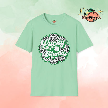 Leopard Lucky Mama St. Patrick's Day Graphic Tee