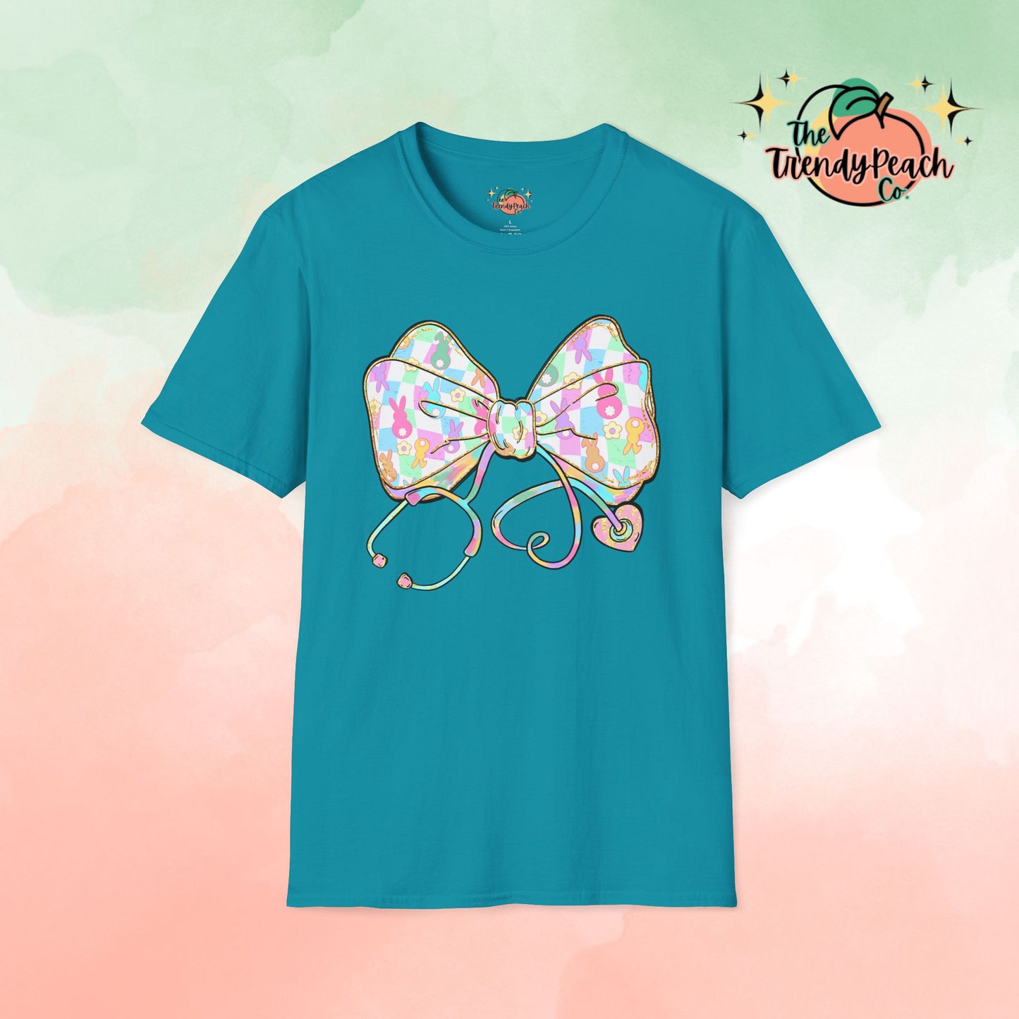 Nurse Peeps Bow- Themed Easter Graphic Tee