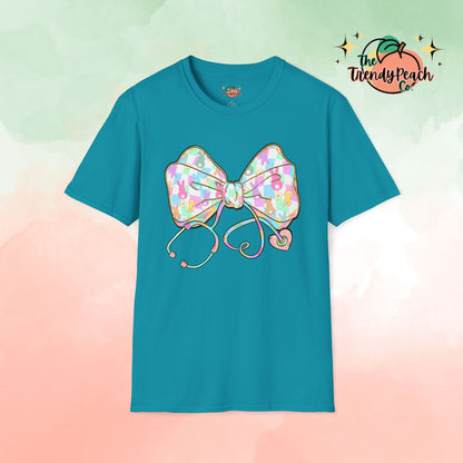 Nurse Peeps Bow- Themed Easter Graphic Tee