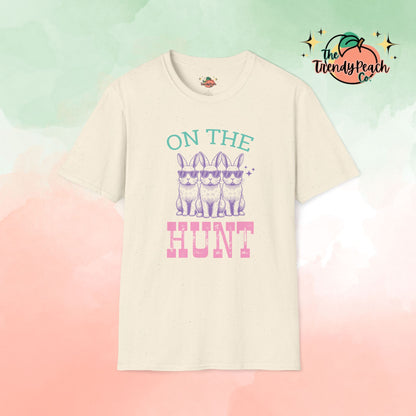 On The Hunt Cool Bunny Easter Graphic Tee