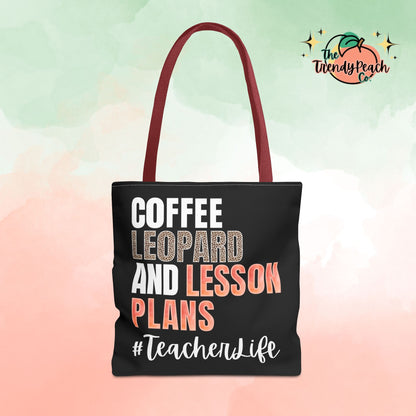 Coffee Leopard And Lesson Plans Teacher Life Tote Bag