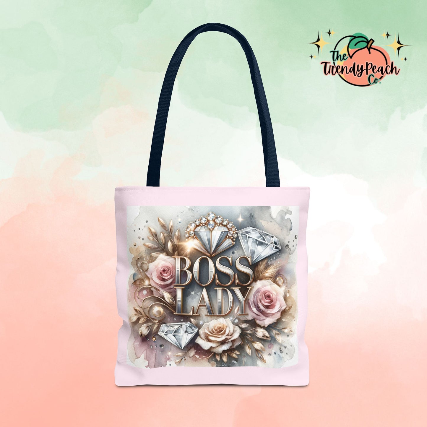 Boss Lady Diamond Floral Tote Bag