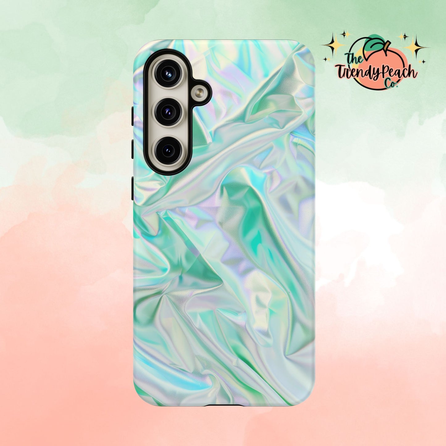 Blue Pastel Hologram Dual Layer Phone Case