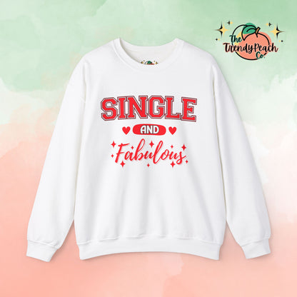 Red Single & Fabulous Graphic Crewneck Sweatshirt