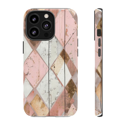 Rustic Gold And Pink Dual Layer Phone Case