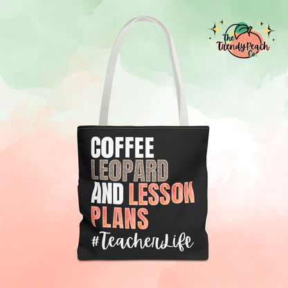 Coffee Leopard And Lesson Plans Teacher Life Tote Bag