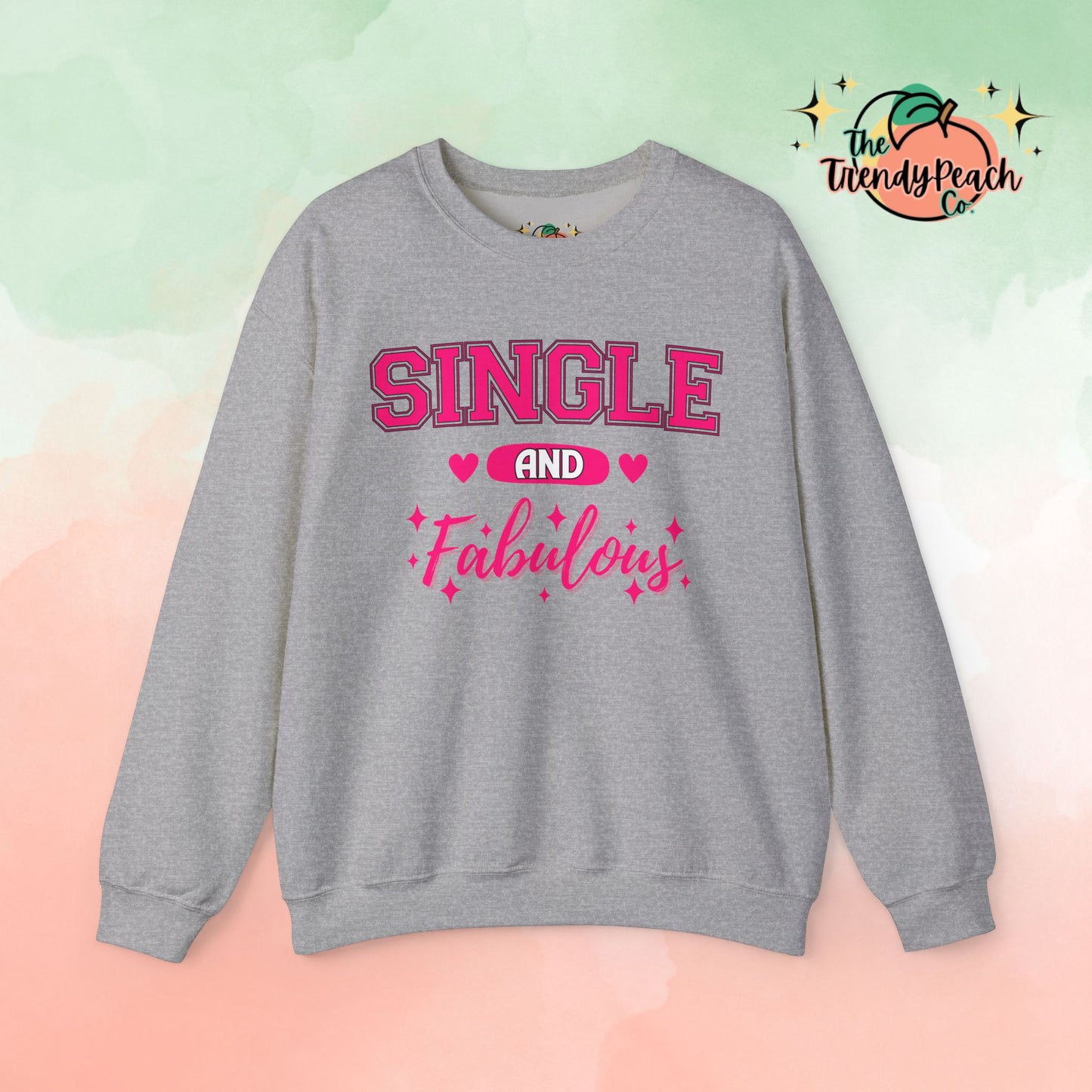 Pink Single & Fabulous Graphic Crewneck Sweatshirt