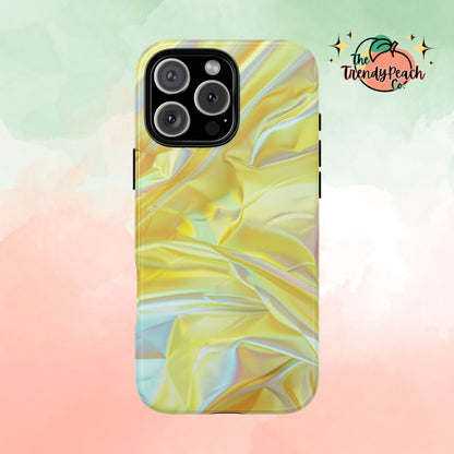 Yellow Pastel Hologram Dual Layer Phone Case