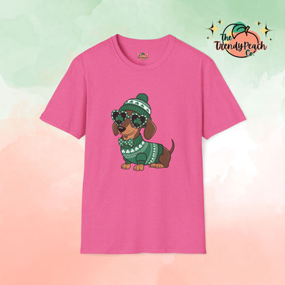 Lucky Dachshund St. Patrick's Day Graphic Tee