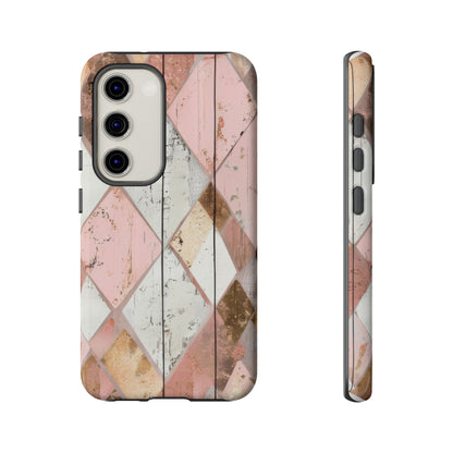 Rustic Gold And Pink Dual Layer Phone Case