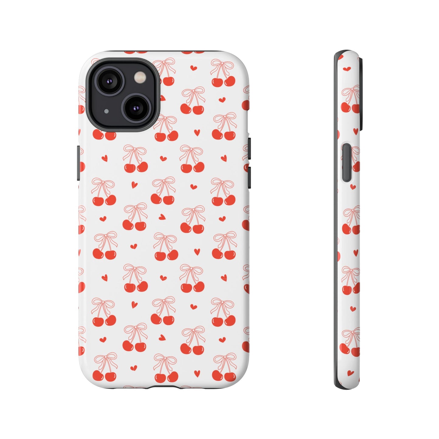 Cherry Bow & Hearts Dual Layer Phone Case