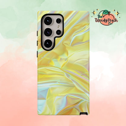 Yellow Pastel Hologram Dual Layer Phone Case