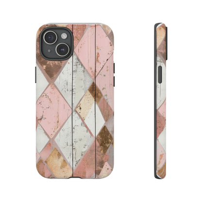 Rustic Gold And Pink Dual Layer Phone Case