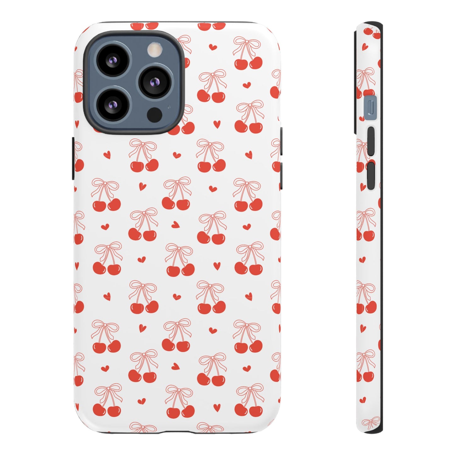 Cherry Bow & Hearts Dual Layer Phone Case