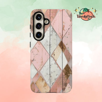 Rustic Gold And Pink Dual Layer Phone Case