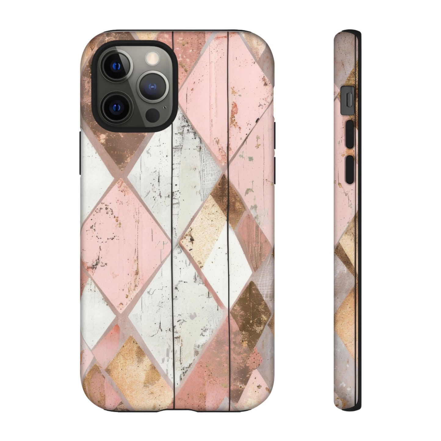 Rustic Gold And Pink Dual Layer Phone Case