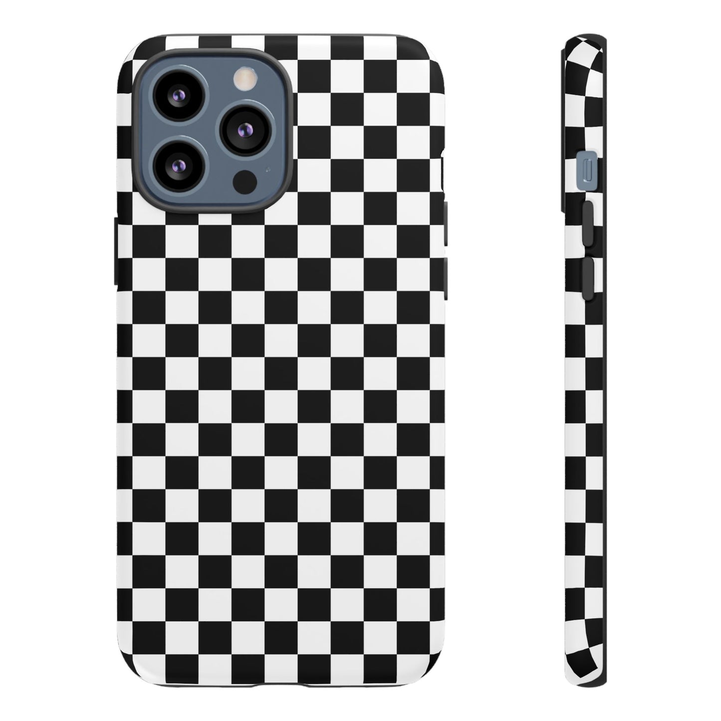 Black & White Checkered Dual Layer Phone Case