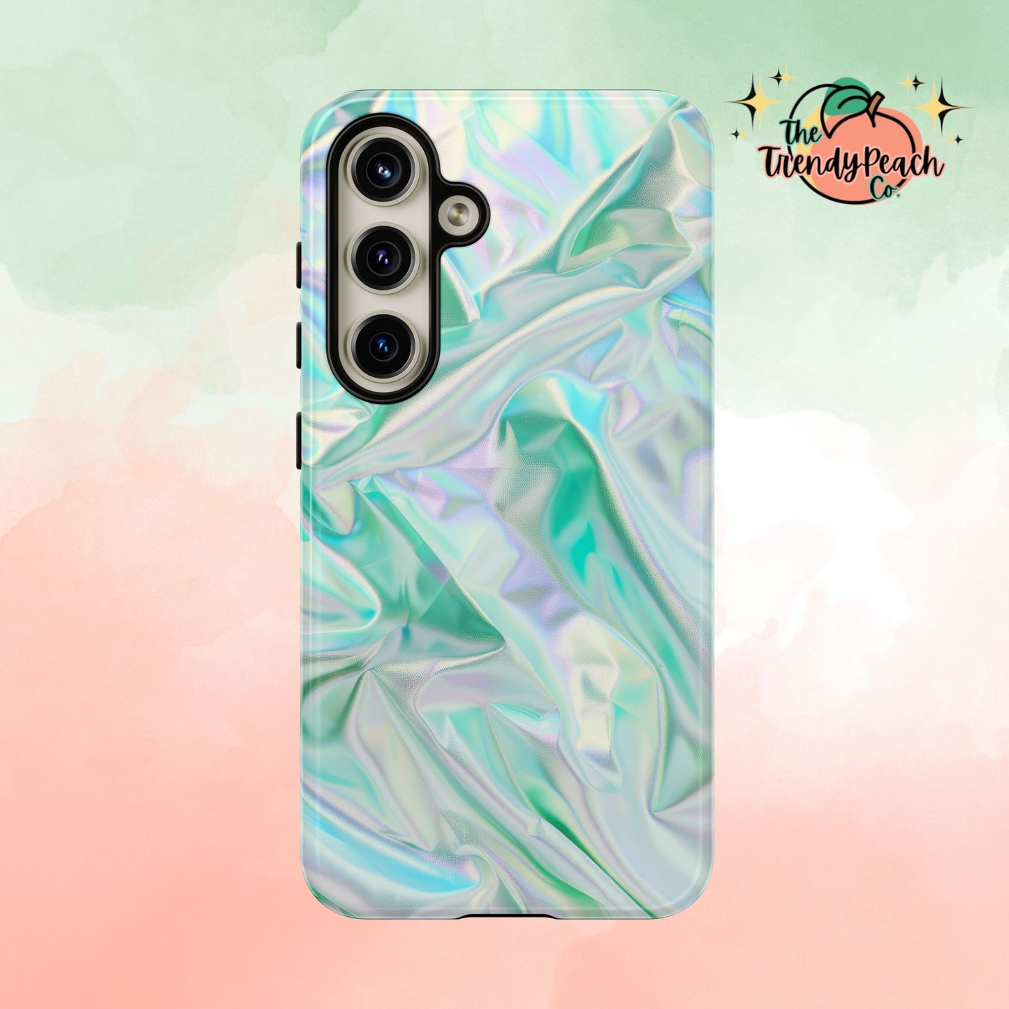 Blue Pastel Hologram Dual Layer Phone Case