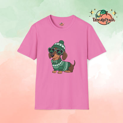 Lucky Dachshund St. Patrick's Day Graphic Tee