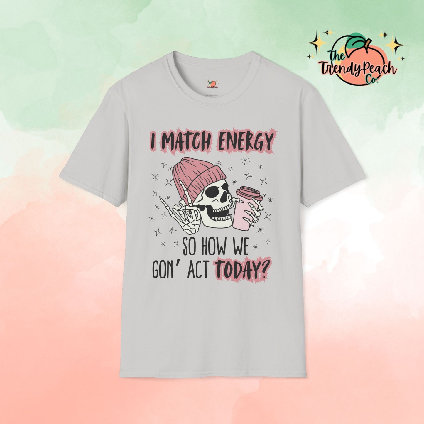 I Match Energy Trendy Skull Graphic Tee