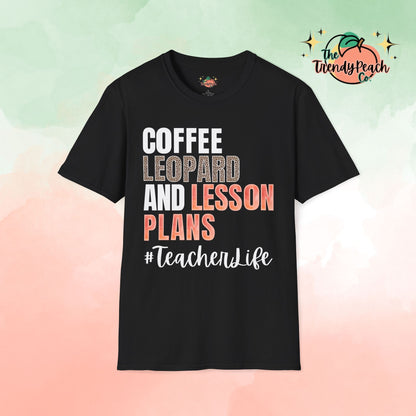 Coffee Leopard & Lesson Plans Graphic Tee