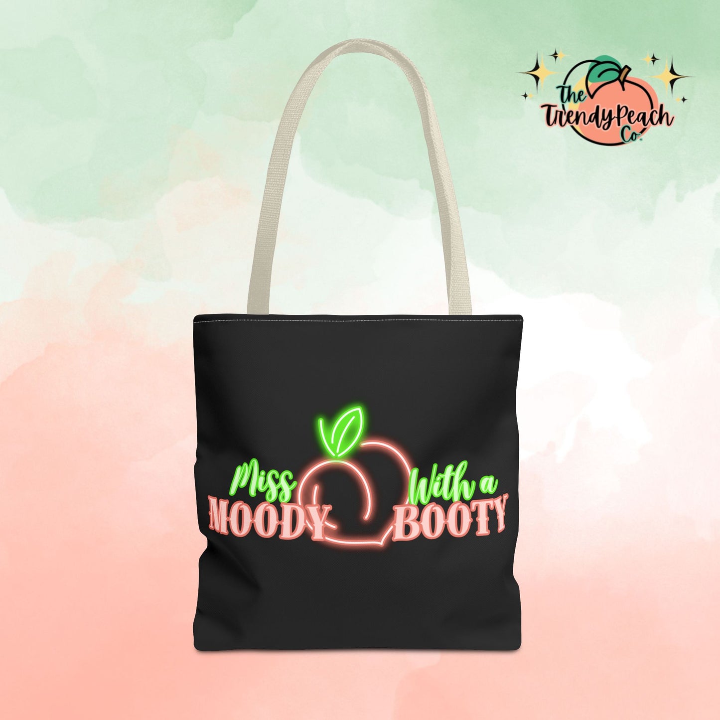 Miss Moody With A Booty Neon Peach Tote Bag