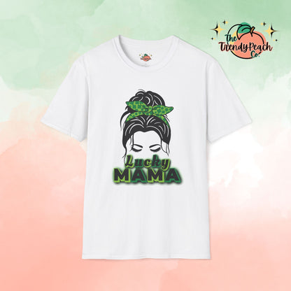 Lucky Mama Girl Aesthetic St. Patrick's Day Graphic Tee