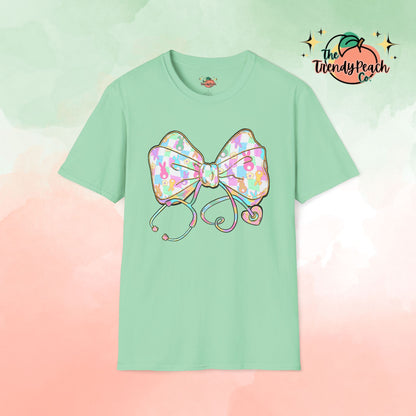 Nurse Peeps Bow- Themed Easter Graphic Tee