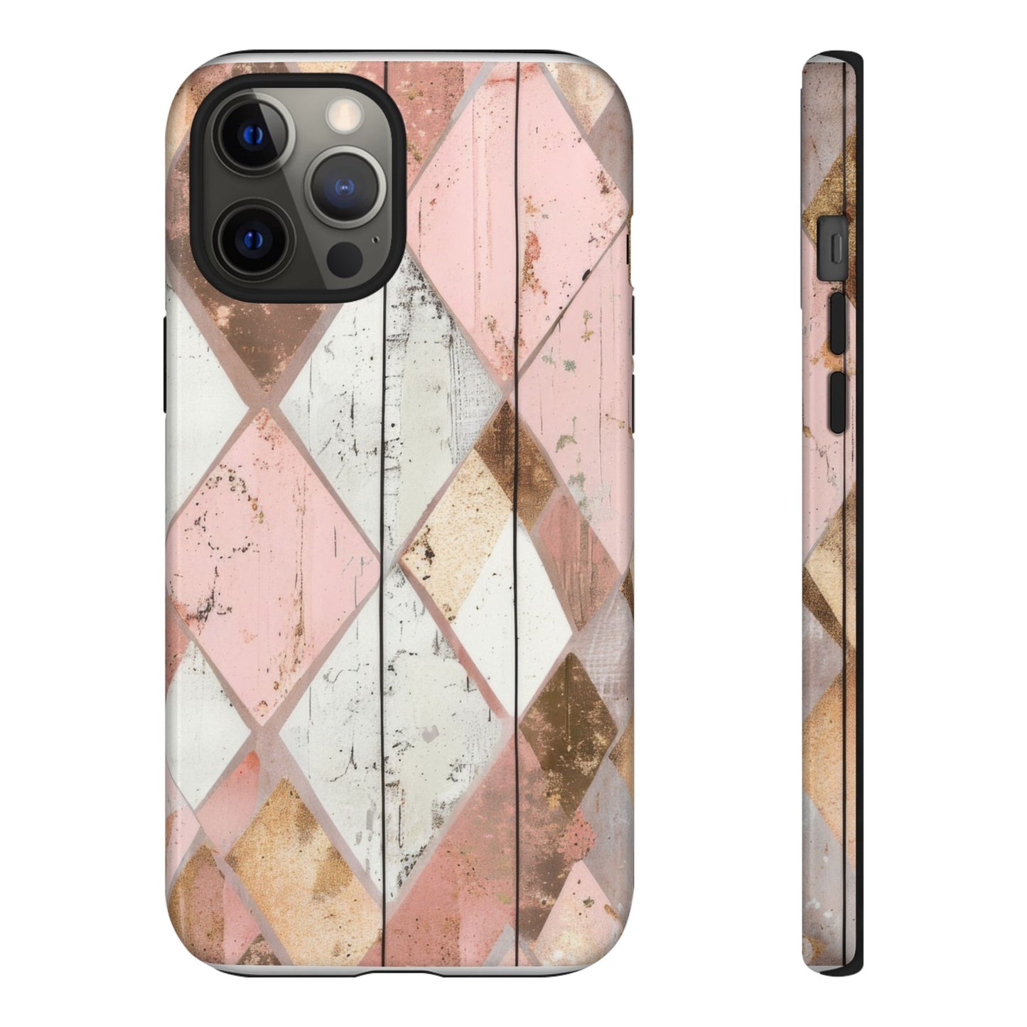 Rustic Gold And Pink Dual Layer Phone Case