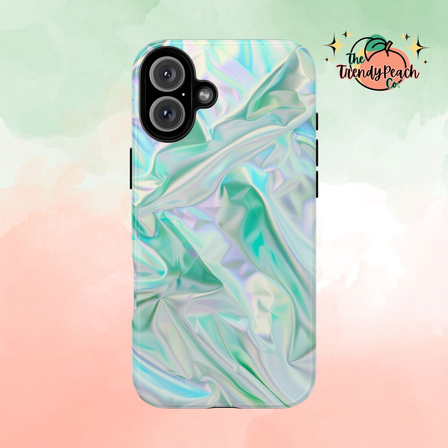 Blue Pastel Hologram Dual Layer Phone Case