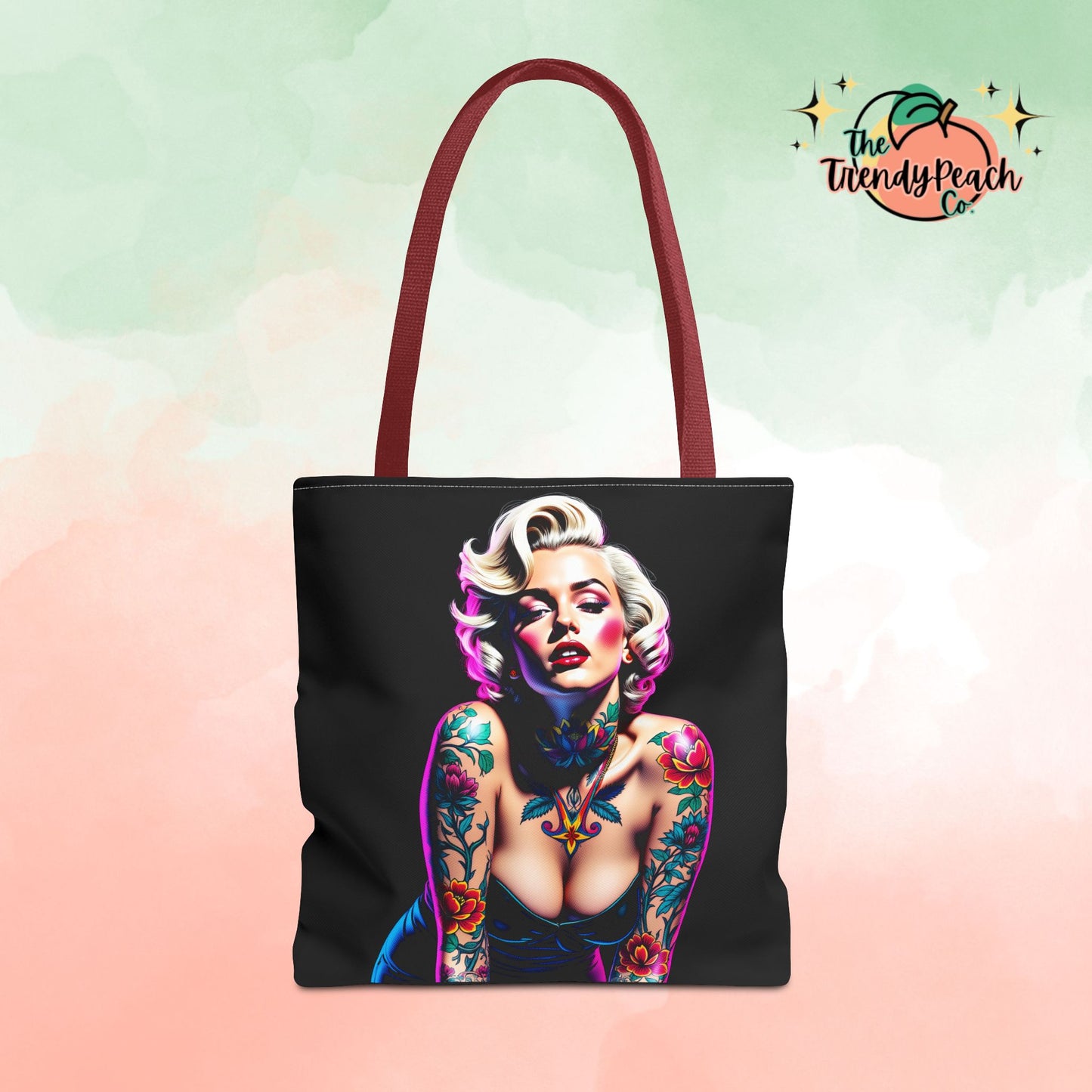 Tattoo Monroe Pop Culture Tote Bag