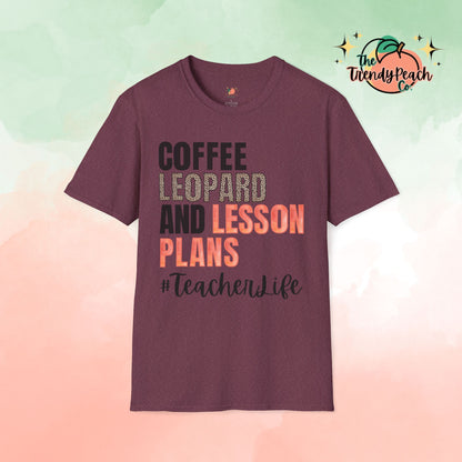 Coffee Leopard & Lesson Plans Graphic Tee